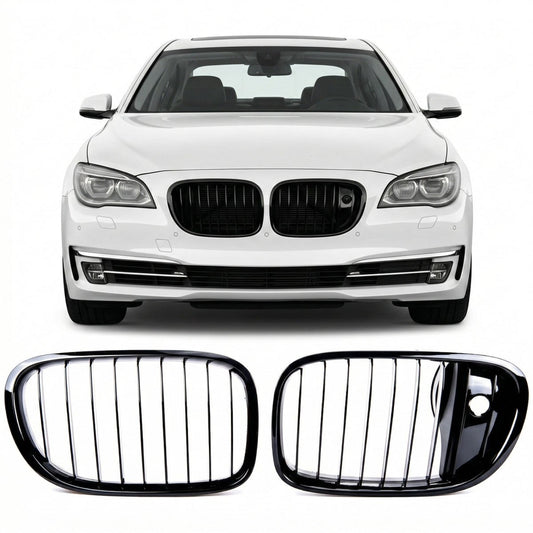 Hochglanz Schwarzer Einzel-Linie Vordergrill passend für BMW 7er F01-F04 2012-2016