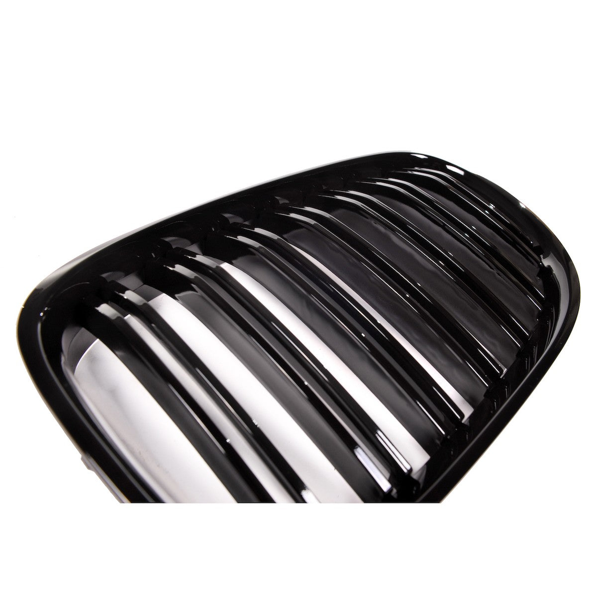 Doppel-Linie Hochglanz Schwarzer Vordergrill passend für BMW 7er F01 F02 2008-2012
