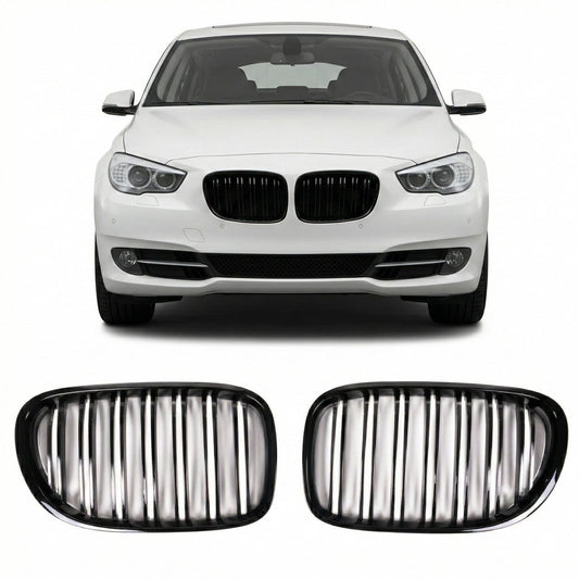 Hochglanz Schwarzer Einzel-Linie Vordergrill passend für BMW 5er GT F07 2013-2017