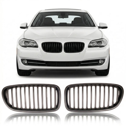 Kühlergrill Single Line Matt Schwarz passend für BMW 5er F10 F11 2010-2018