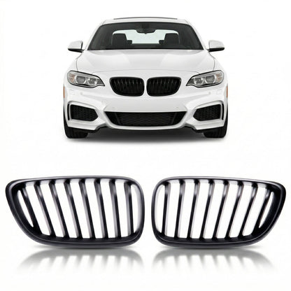 Matt Schwarz Einlinien-Grill passend für BMW 2er F22 F23 2013-2021