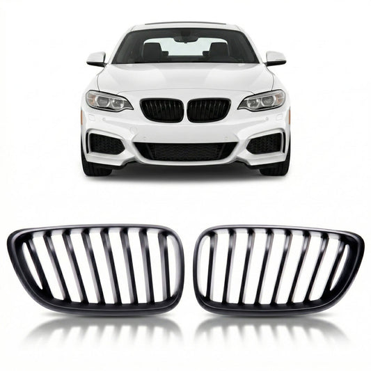 Matt Schwarz Einlinien-Grill passend für BMW 2er F22 F23 2013-2021