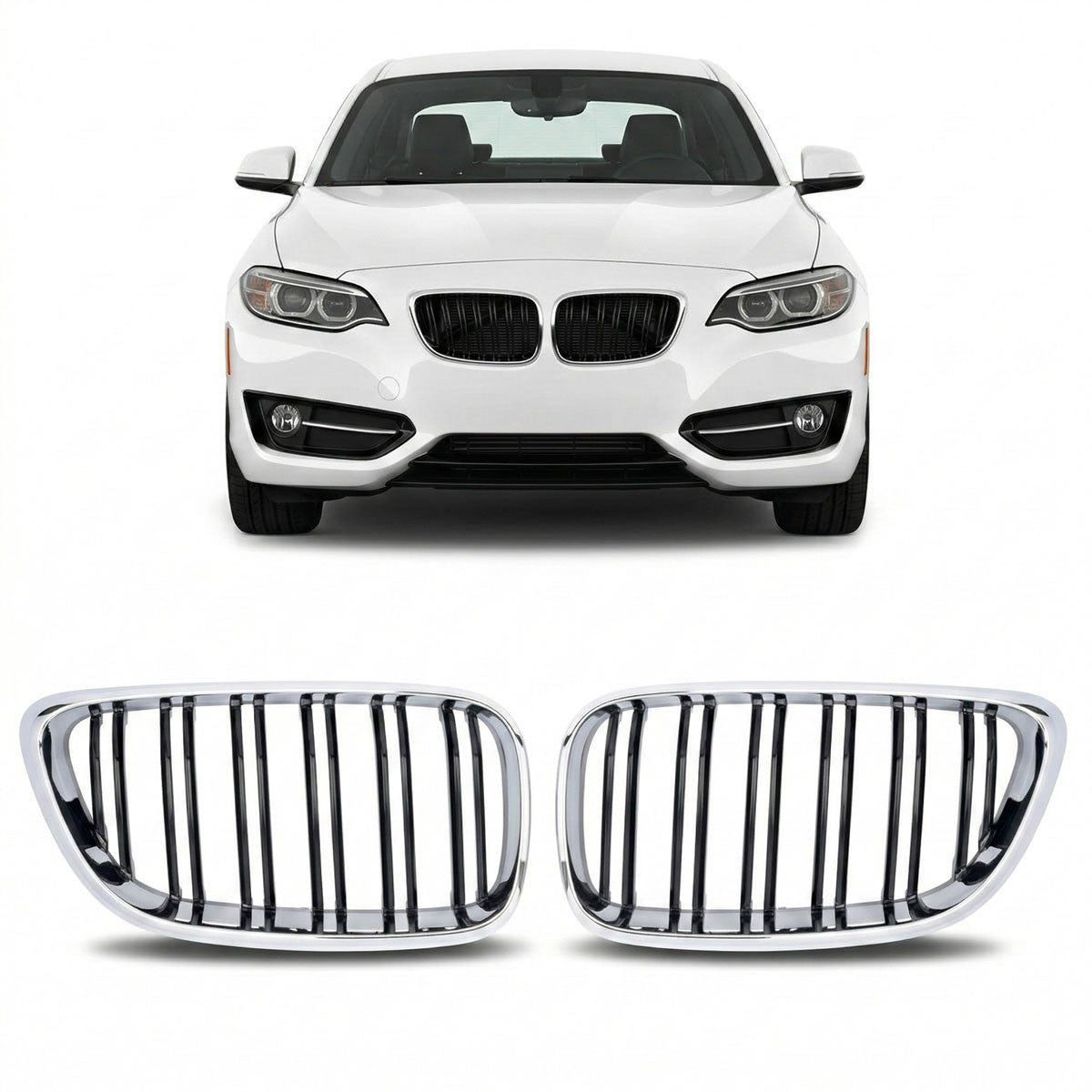 Sportgrill Dual Line Chrom & Schwarz passend für BMW 2 F22/F23 2013-2021