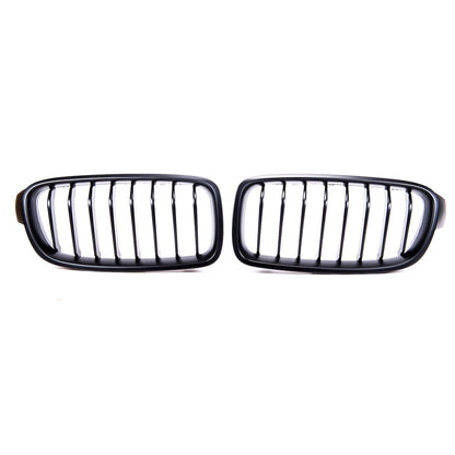 Matt Schwarz Einzel-Linien Grill passend für BMW 3er F30 F31 2011-2019