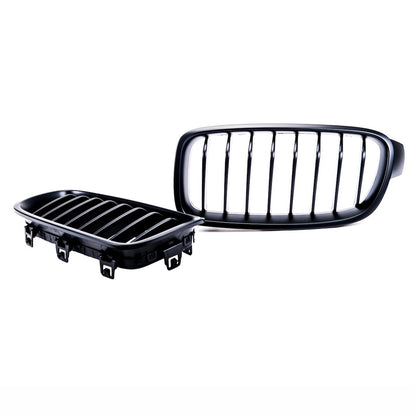 Matt Schwarz Einzel-Linien Grill passend für BMW 3er F30 F31 2011-2019