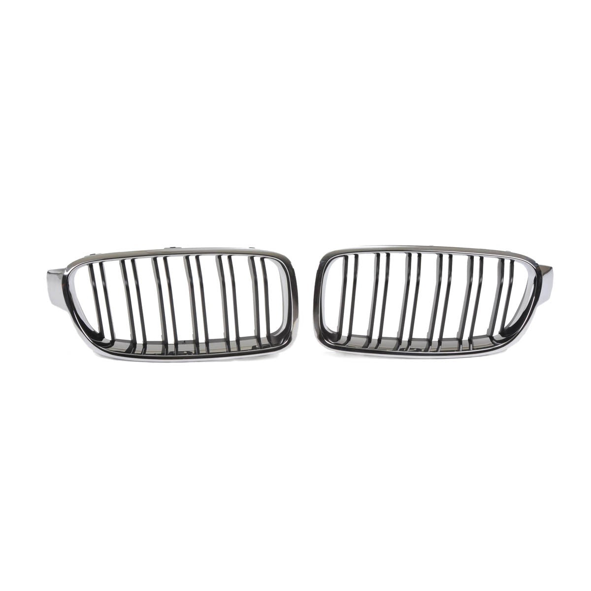 Doppelstreifen Chrom & Schwarz Grill passend für BMW 3er F30 F31 2011-2019