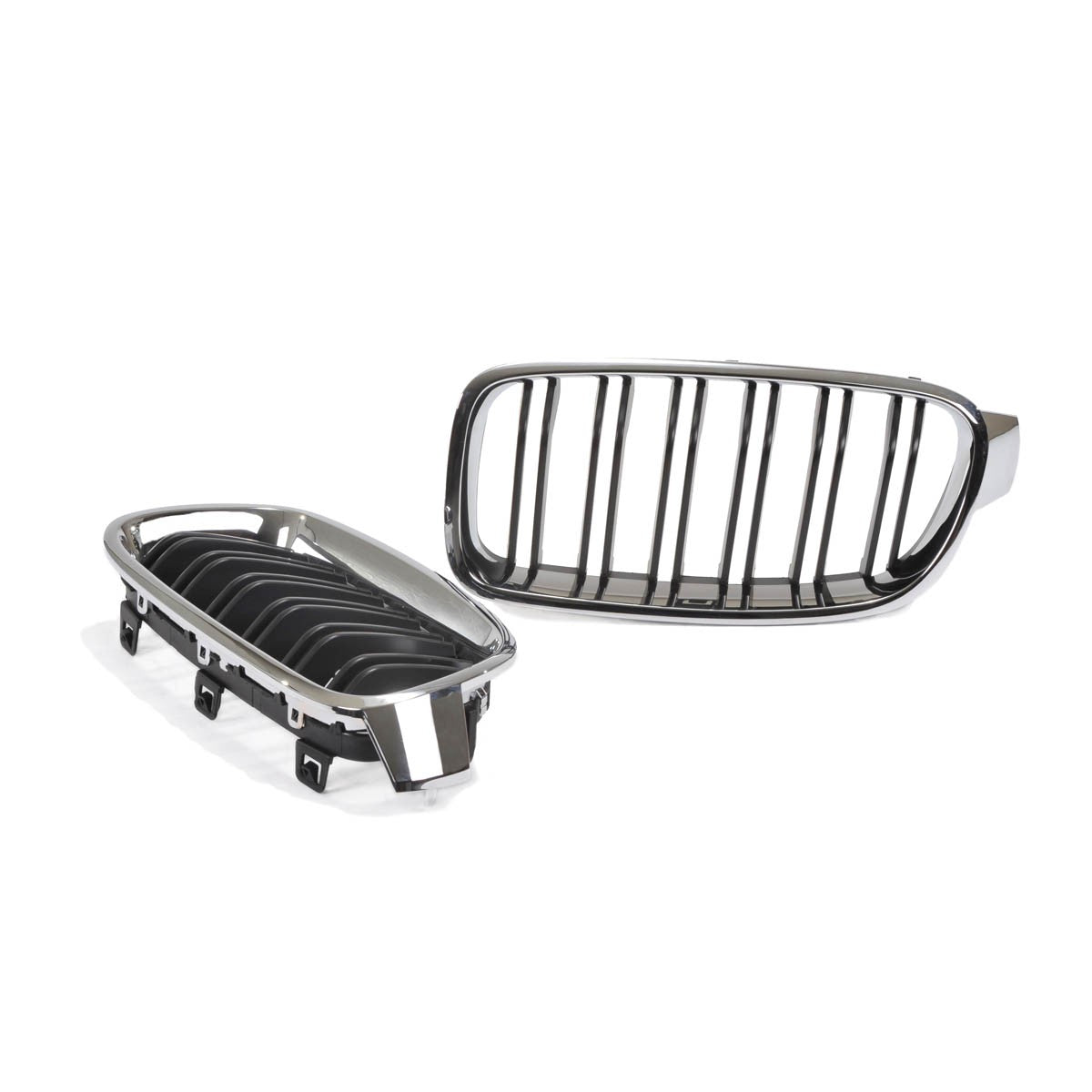 Doppelstreifen Chrom & Schwarz Grill passend für BMW 3er F30 F31 2011-2019