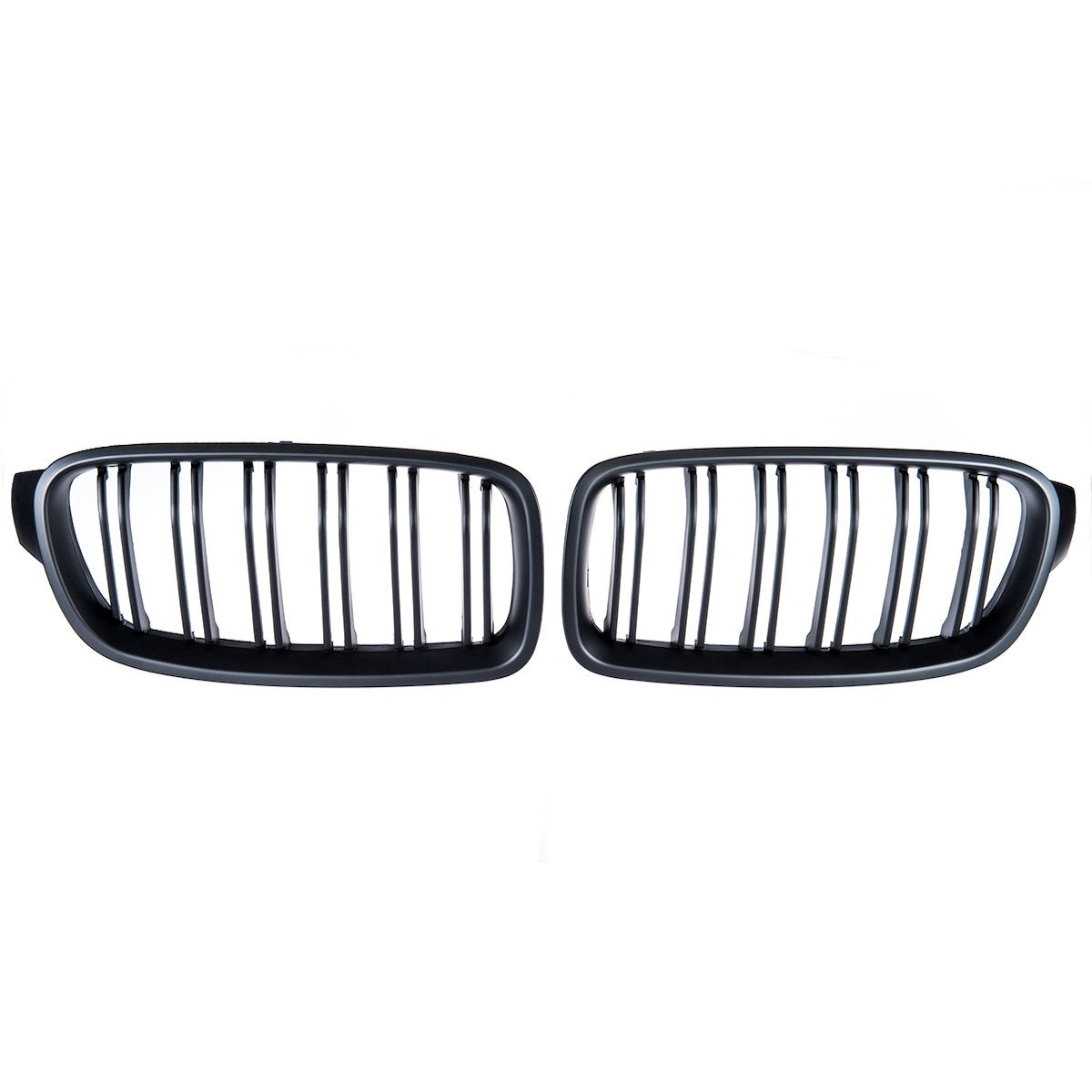 Doppelstreifen Matt Schwarz Kühlergrill passend für BMW 3er F30 F31 2011-2019