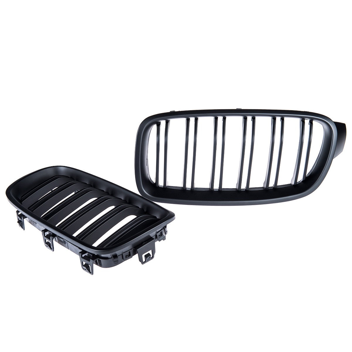 Doppelstreifen Matt Schwarz Kühlergrill passend für BMW 3er F30 F31 2011-2019
