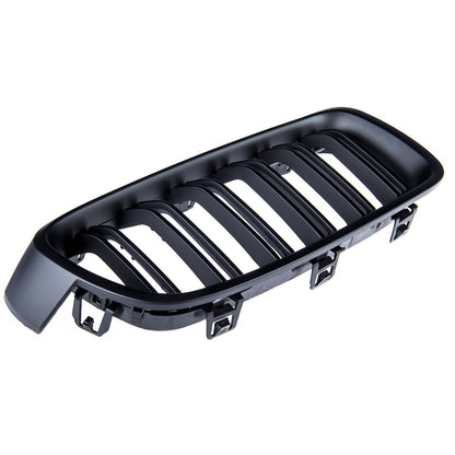 Doppelstreifen Matt Schwarz Kühlergrill passend für BMW 3er F30 F31 2011-2019