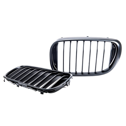 Matt Schwarz Single Line Grill passend für BMW 7er G11 G12 2015-2019