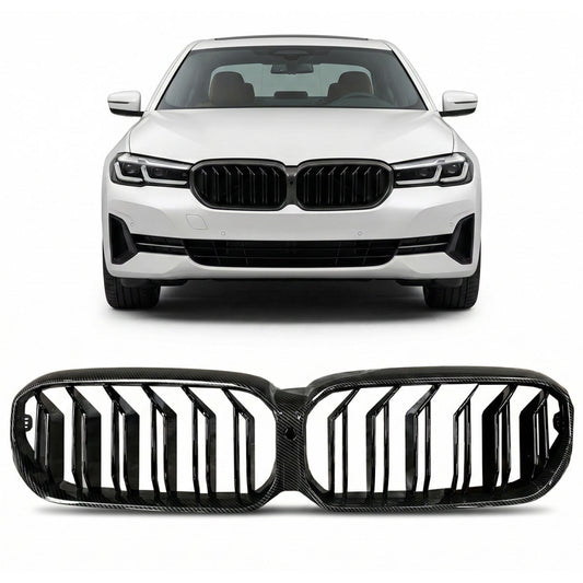 Frontgrill Dual Line Carbon-Optik passend für BMW 5er G30 G31 F90 20-23