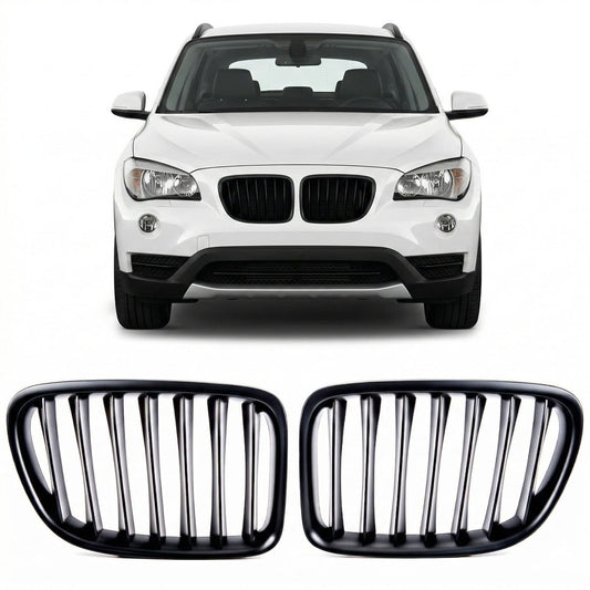 Matt Schwarzer Einzelstreifen Sportgrill passend für BMW X1 E84 2009-2015