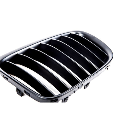 Matt Schwarzer Einzelstreifen Sportgrill passend für BMW X1 E84 2009-2015