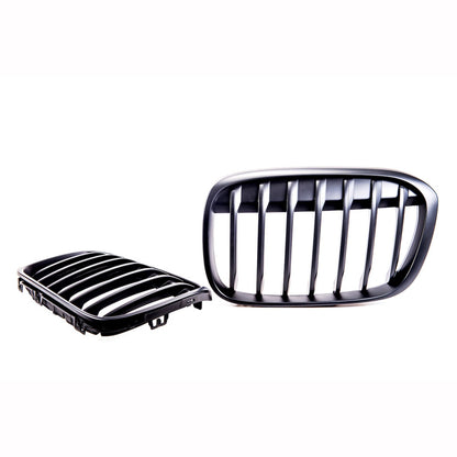 Grill Einzelstreifen Matt Schwarz passend für BMW X1 (F48) 2015-2019