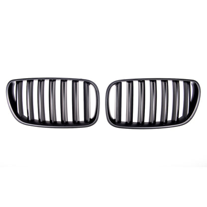 Matt Schwarz Einzel-Linie Sportgrill passend für BMW X3 (E83) 2006-2010