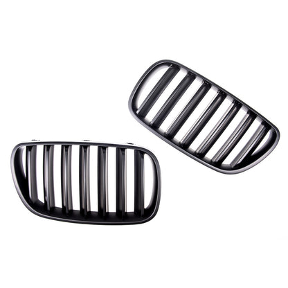 Matt Schwarz Einzel-Linie Sportgrill passend für BMW X3 (E83) 2006-2010