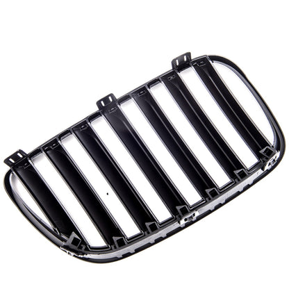 Matt Schwarz Einzel-Linie Sportgrill passend für BMW X3 (E83) 2006-2010