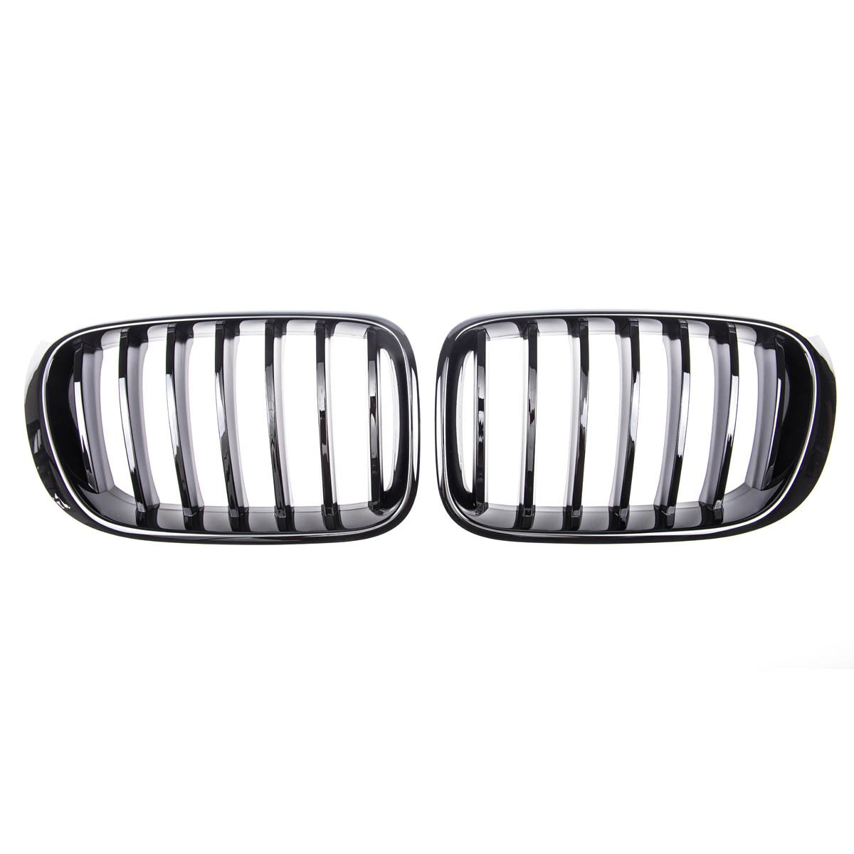 Sportgrill Hochglanz Schwarz Einzel-Linie passend für BMW X3 F25 / X4 F26 2014-2018