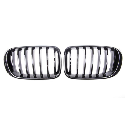 Sportgrill Hochglanz Schwarz Einzel-Linie passend für BMW X3 F25 / X4 F26 2014-2018