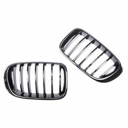 Sportgrill Hochglanz Schwarz Einzel-Linie passend für BMW X3 F25 / X4 F26 2014-2018