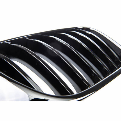 Sportgrill Hochglanz Schwarz Einzel-Linie passend für BMW X3 F25 / X4 F26 2014-2018
