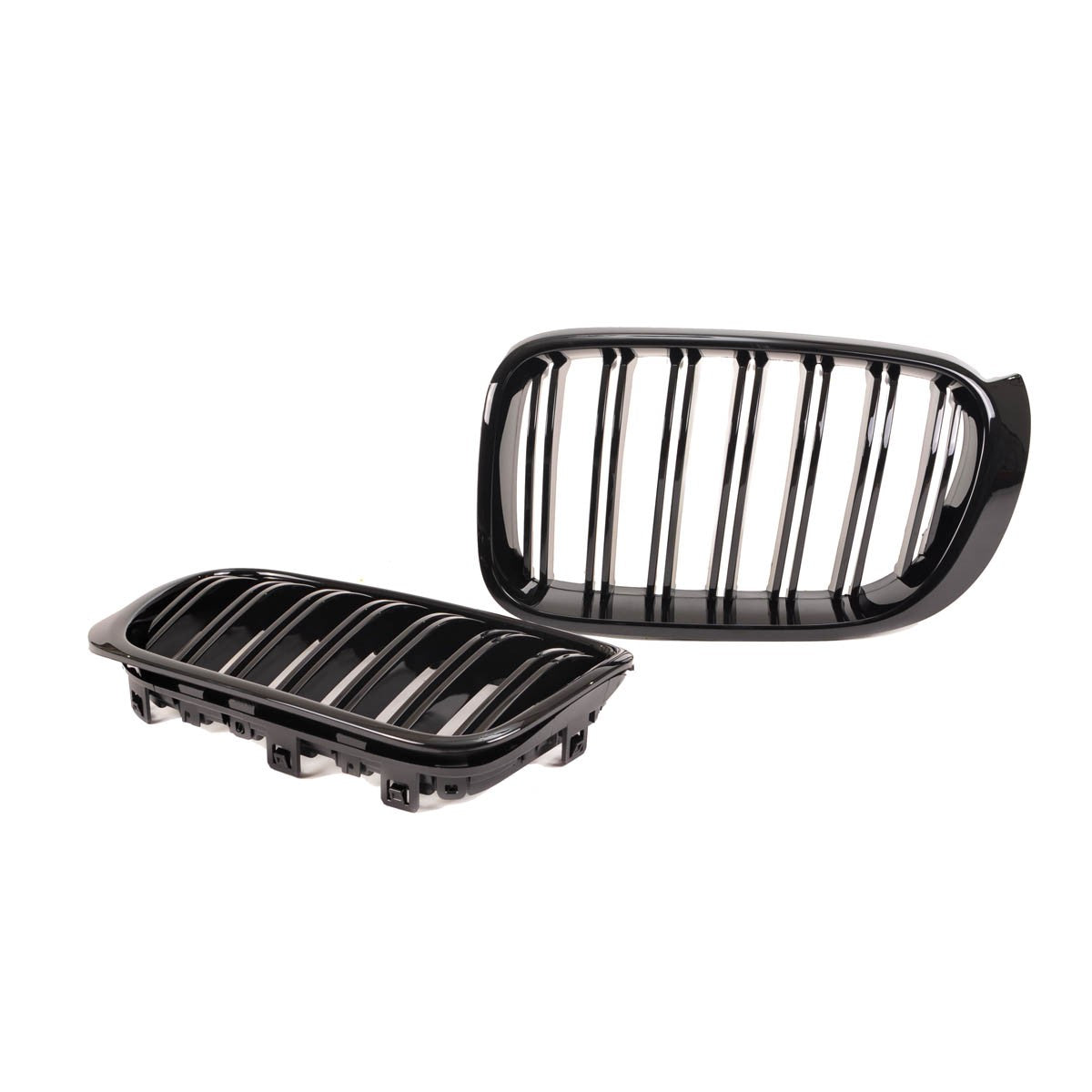 Sportgrill Hochglanz Schwarz Doppel-Linie passend für BMW X3 F25 X4 F26 2014-2018