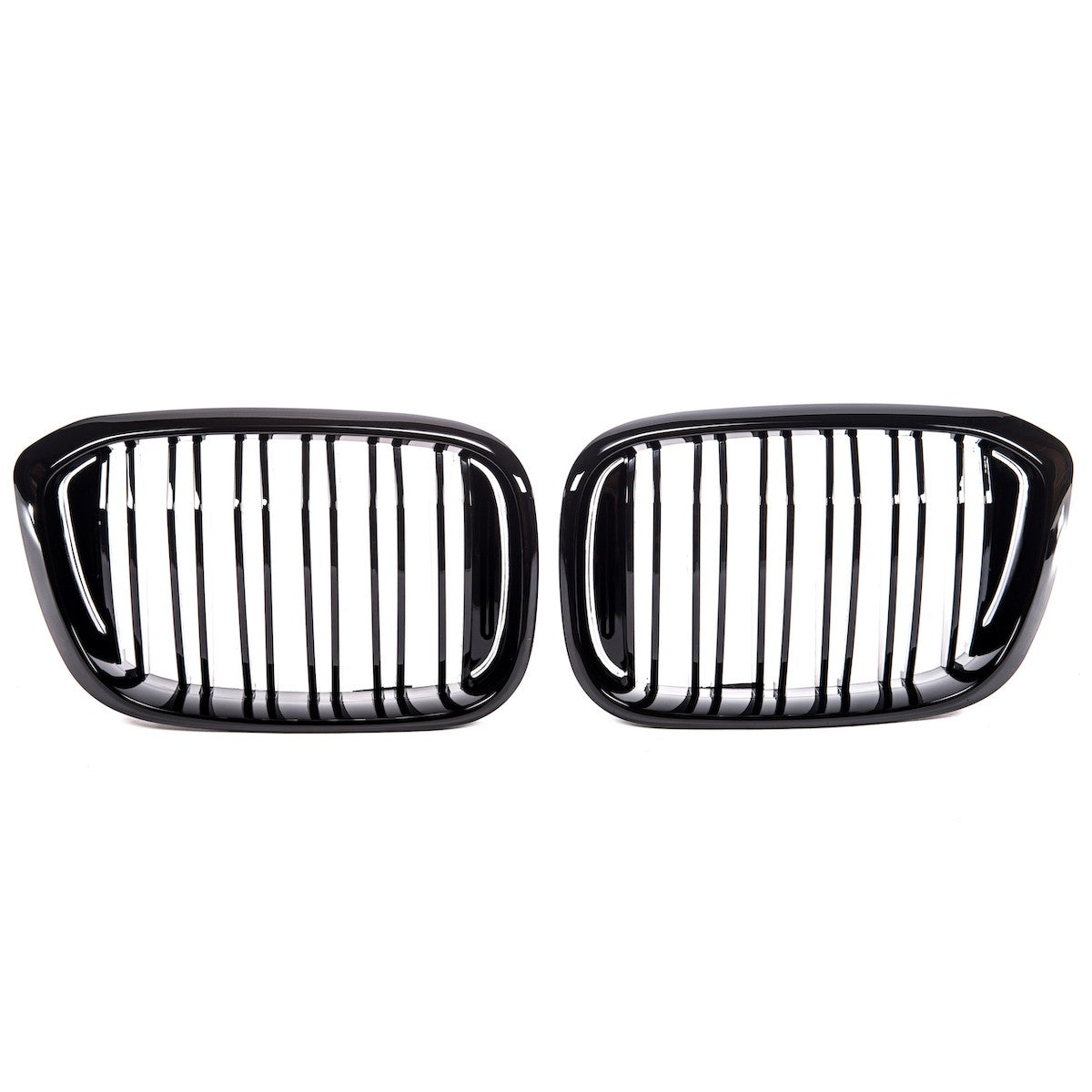 Kühlergrill Hochglanz Schwarz Doppellinie passend für BMW X3 G01 X4 G02 2017-2021