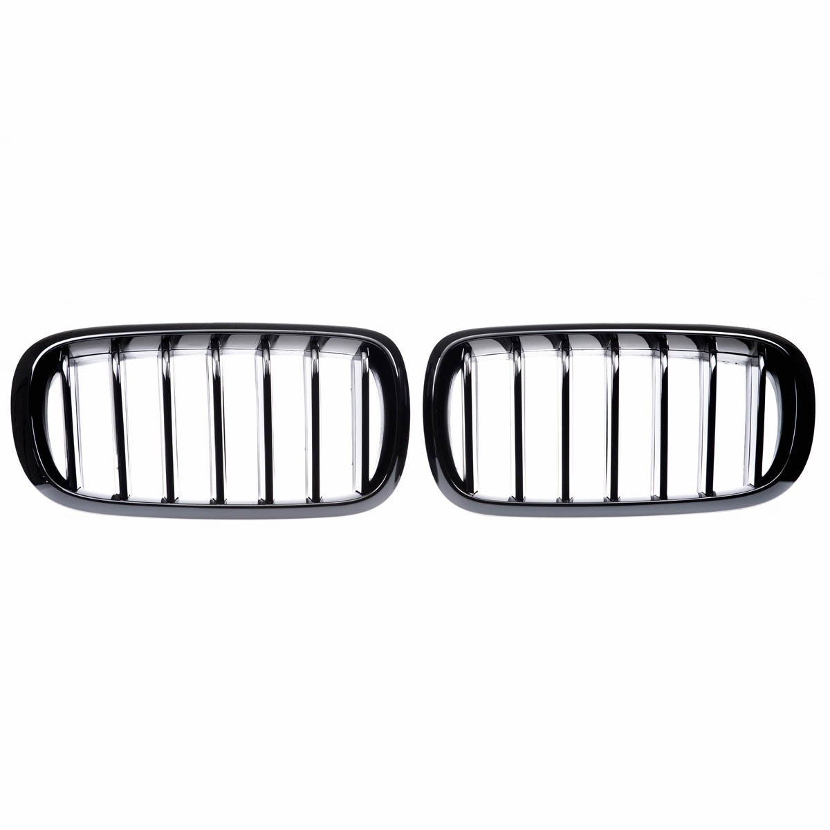 Kühlergrill Hochglanz Schwarz Einzellinie passend für BMW X5 F15 X6 F16 2013-2018