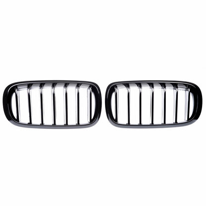 Kühlergrill Hochglanz Schwarz Einzellinie passend für BMW X5 F15 X6 F16 2013-2018
