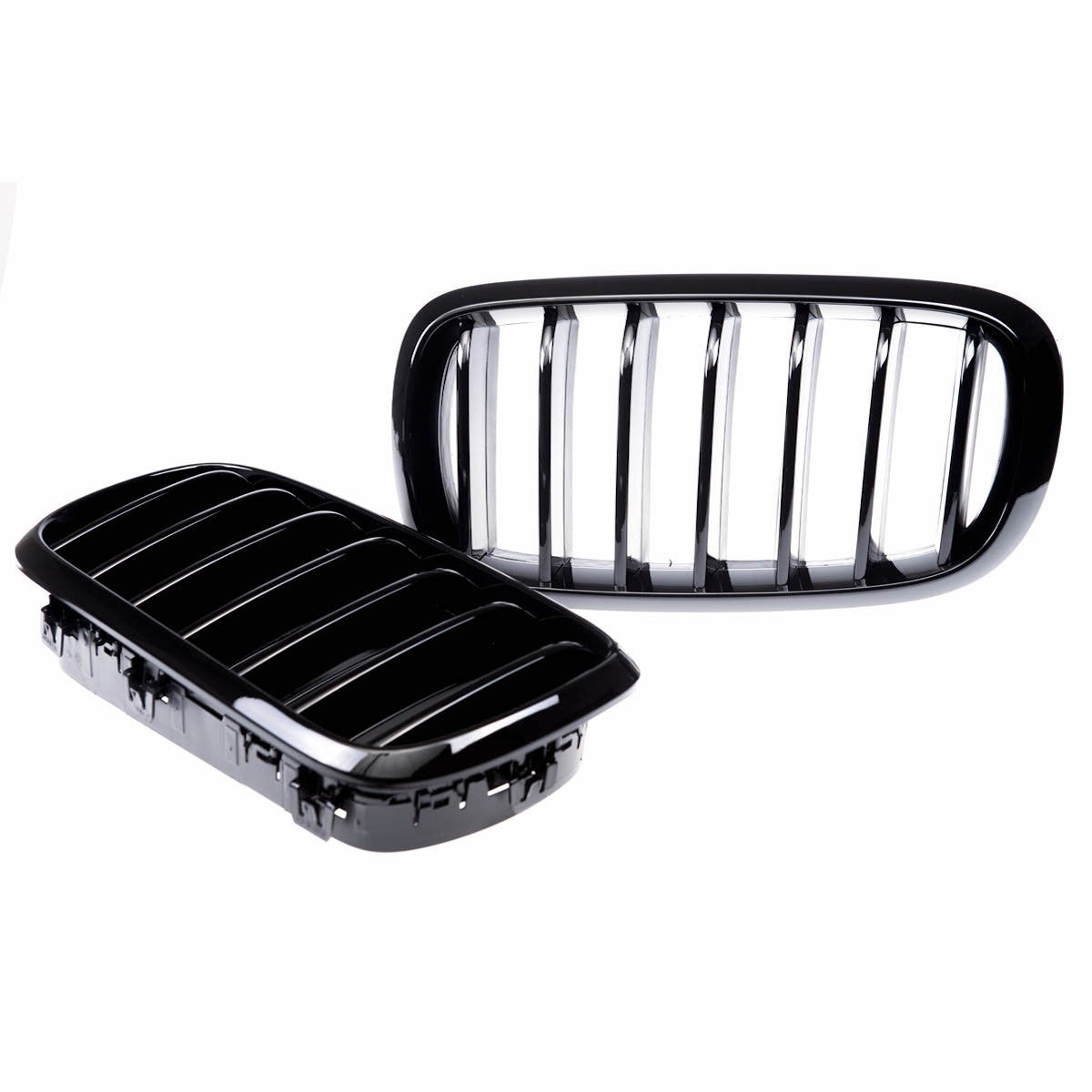 Kühlergrill Hochglanz Schwarz Einzellinie passend für BMW X5 F15 X6 F16 2013-2018