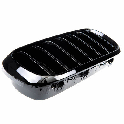 Kühlergrill Hochglanz Schwarz Einzellinie passend für BMW X5 F15 X6 F16 2013-2018