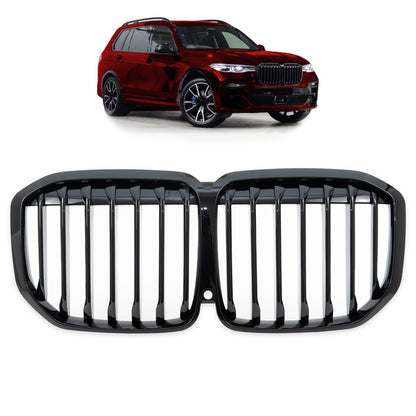 Grill Single Line Hochglanz Schwarz passend für BMW X7 (G07) 2019-2022