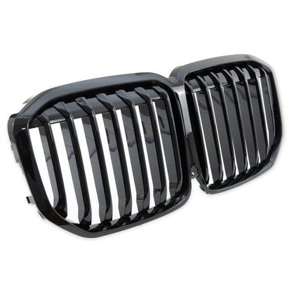 Grill Single Line Hochglanz Schwarz passend für BMW X7 (G07) 2019-2022