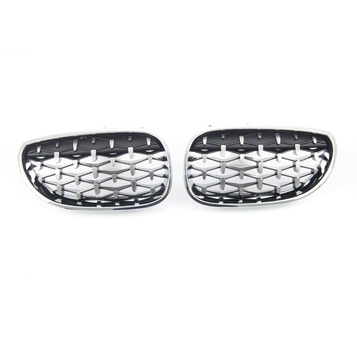 Kühlergrill Hochglanz Schwarz & Chrom passend für BMW 5er E60 E61 2003-2010
