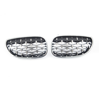 Kühlergrill Hochglanz Schwarz & Chrom passend für BMW 5er E60 E61 2003-2010