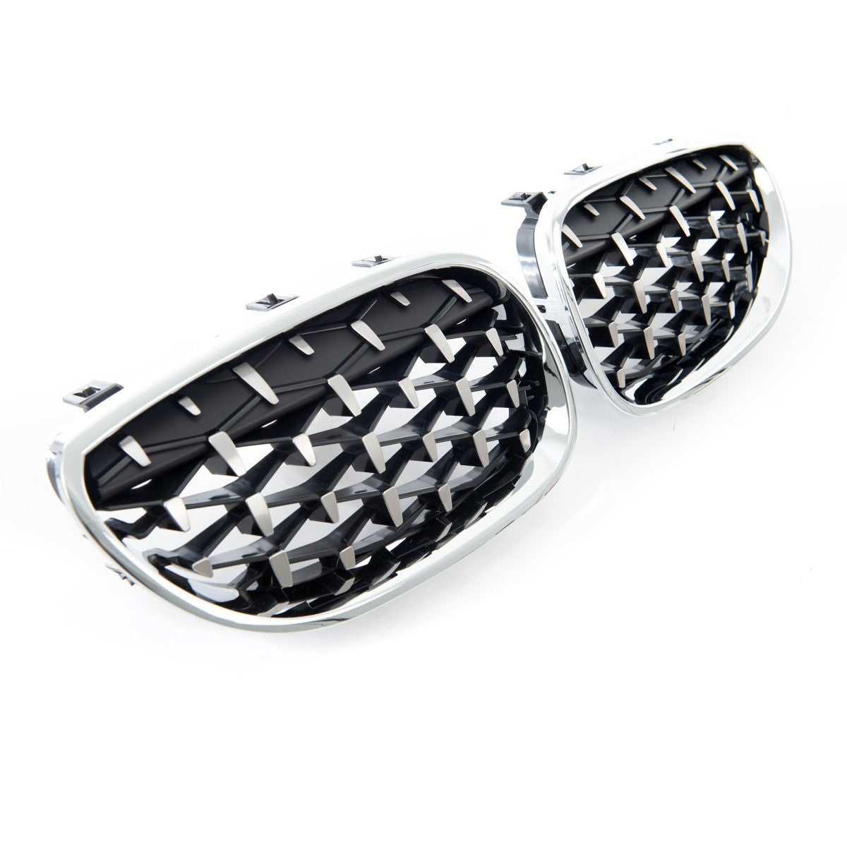 Kühlergrill Hochglanz Schwarz & Chrom passend für BMW 5er E60 E61 2003-2010
