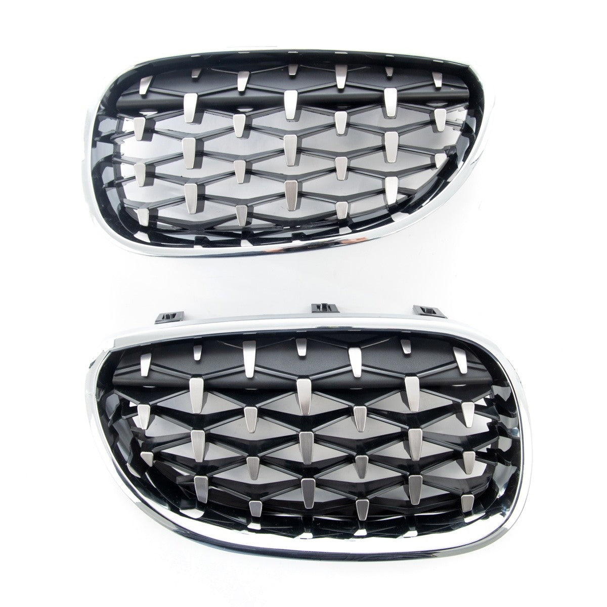 Kühlergrill Hochglanz Schwarz & Chrom passend für BMW 5er E60 E61 2003-2010
