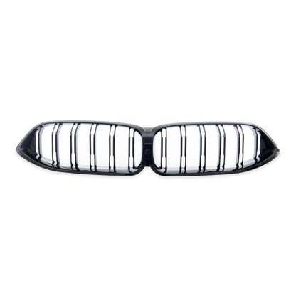 Doppellinien Grill Hochglanz Schwarz passend für BMW 8er G14 G15 G16 2018-2021