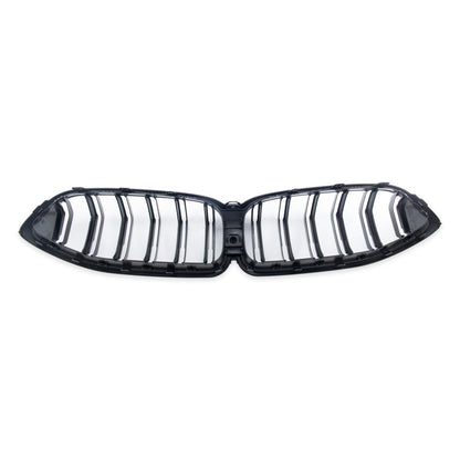 Doppellinien Grill Hochglanz Schwarz passend für BMW 8er G14 G15 G16 2018-2021