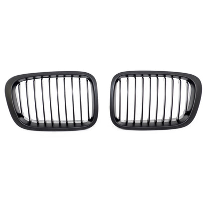 Kühlergrill Einzel-Linie Matt Schwarz passend für BMW 3er E46 1998-2001