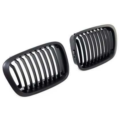 Kühlergrill Einzel-Linie Matt Schwarz passend für BMW 3er E46 1998-2001