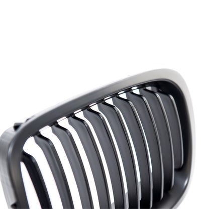 Kühlergrill Einzel-Linie Matt Schwarz passend für BMW 3er E46 1998-2001