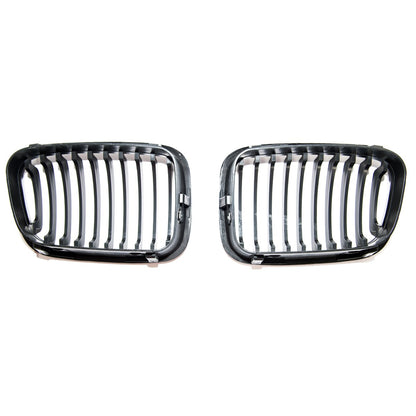 Kühlergrill Einzel-Linie Matt Schwarz passend für BMW 3er E46 1998-2001