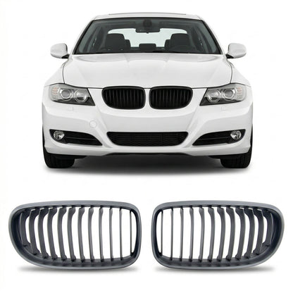 Grill Einzellinie Matt Schwarz passend für BMW 3er E90 E91 2008-2011
