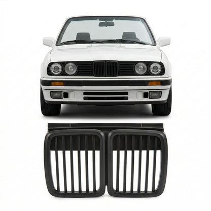 Matt Schwarz Kühlergrill passend für BMW 3er E30 1987-1994