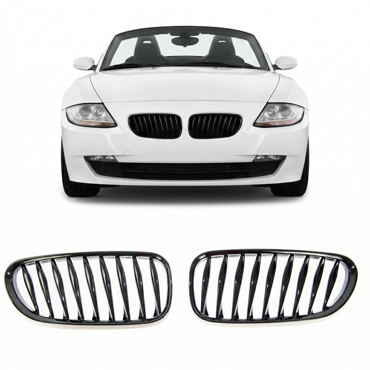 Hochglanz Schwarz Kühlergrill passend für BMW Z4 E85 E86 2002-2008
