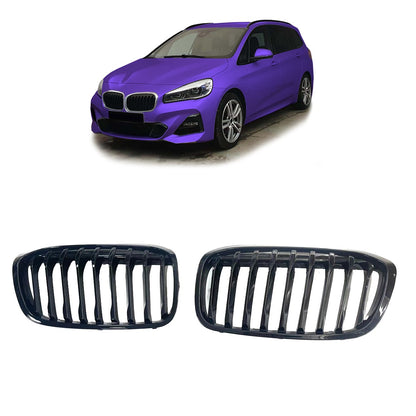 Hochglanz Schwarz Einzelstreifen Grill passend für BMW 2er F45 F46 2018-2021