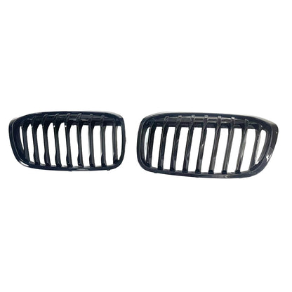 Hochglanz Schwarz Einzelstreifen Grill passend für BMW 2er F45 F46 2018-2021