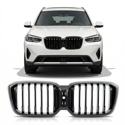 Frontgrill Hochglanz Schwarz passend für BMW X3 G01 X4 G02 2021-heute